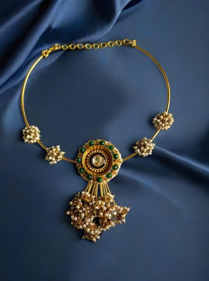 Kanhaverse Royal Emerald Radiance Necklace Kanhaverse Royal Emerald Radiance Necklace