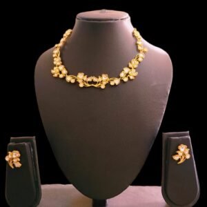 Kanhaverse Blossom Kundan Floral Necklace Set