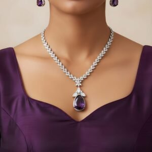 Kanhaverse Royal Amethyst Diamond Set