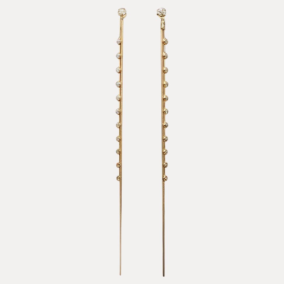 Kanhaverse Celeste Crystal Linear Drop Earrings Kanhaverse Celeste Crystal Linear Drop Earrings