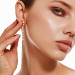 Kanhaverse Celeste Crystal Linear Drop Earrings