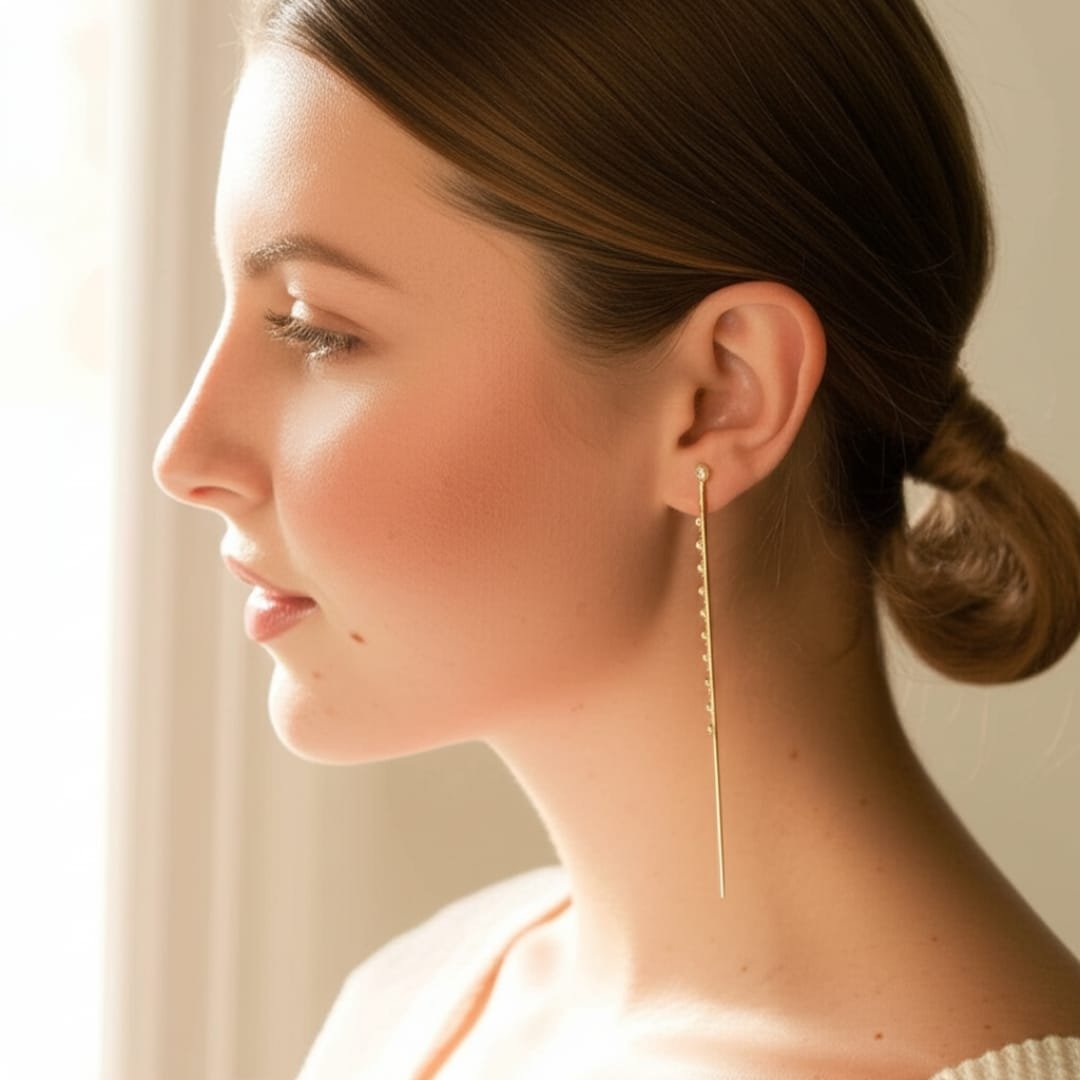 Kanhaverse Celeste Crystal Linear Drop Earrings Kanhaverse Celeste Crystal Linear Drop Earrings