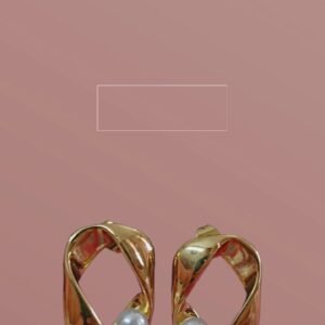 Kanhaverse Twisted Elegance Pearl Stud Earrings