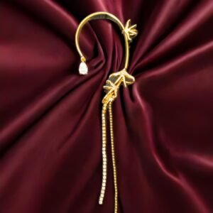 Kanhaverse Luxe Leaf Drop Ear Cuff