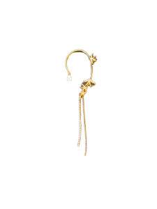 Gold Leaf Drop Ear Cuff