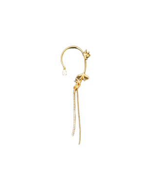 Gold Leaf Drop Ear Cuff